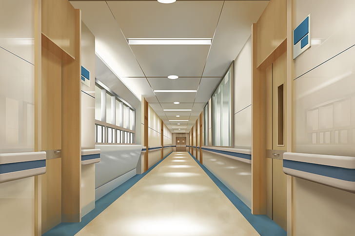 HD wallpaper: Anime, Original, Hallway, Hospital | Wallpaper Flare