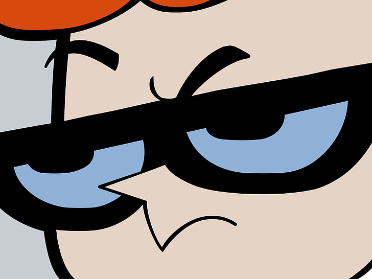 Dexter cartoon character, Dexter's Laboratory, vector, black color, HD wallpaper