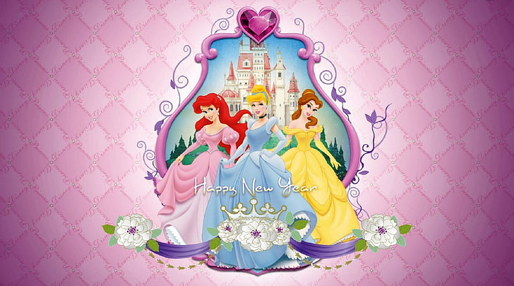 Heroine Of Disney Happy New Year, Disney Princess wall decor, HD wallpaper