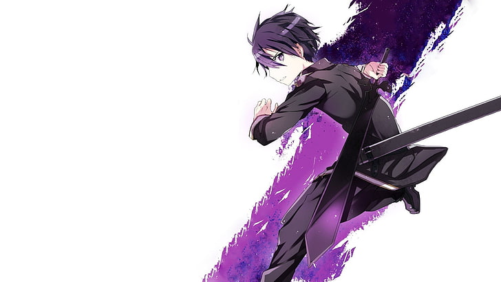 Kirito from Sword Art Online, Kirito (Sword Art Online), purple, HD wallpaper
