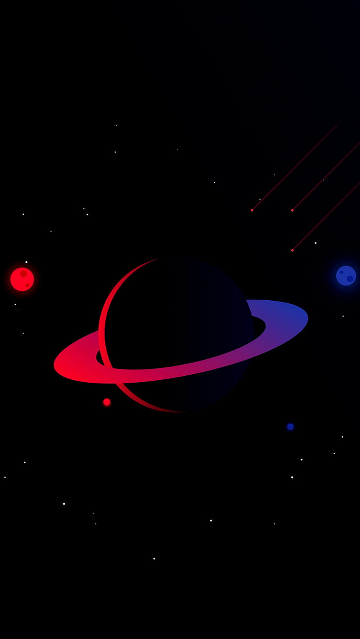 artwork, Saturn, space, space art, colorful, planet, planetary rings