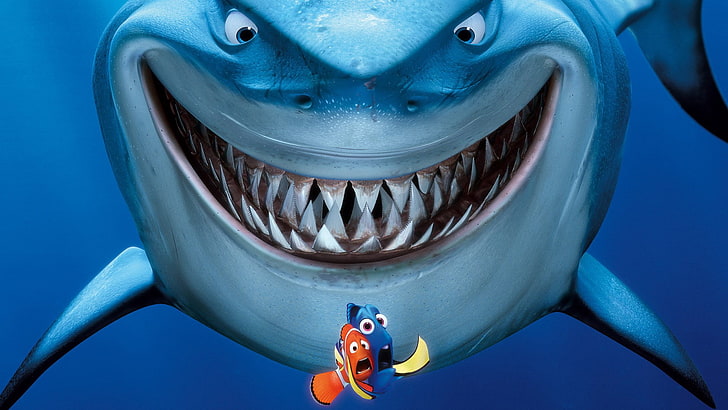 Pixar Animation Studios, Disney Pixar, Finding Nemo, blue, animal themes, HD wallpaper