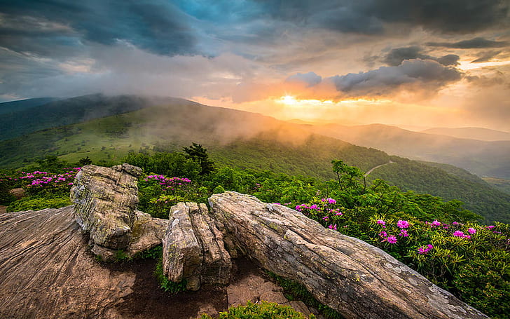 Appalachian Mountains Tennessee Sunset Landscape Photography Desktop Hd Wallpaper For Pc Tablet And Mobile Download 1920×1200