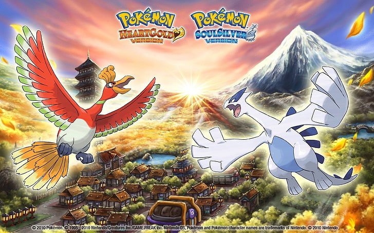 Pokémon, Pokémon: HeartGold and SoulSilver, Ho-oh (Pokémon), HD wallpaper