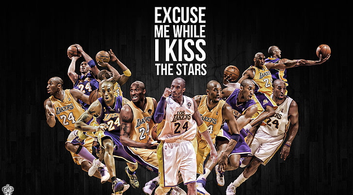 Kobe Bryant Kiss the Stars, Kobe Bryant poster, Sports, Basketball