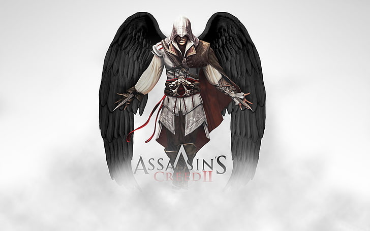 Assassin's Creed, angel wings, killer, assasins creed 2, halloween, HD wallpaper