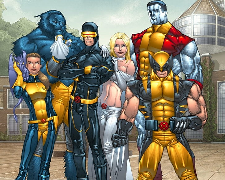 X-Men, Beast (Marvel Comics), Colossus, Cyclops (Marvel Comics), HD wallpaper