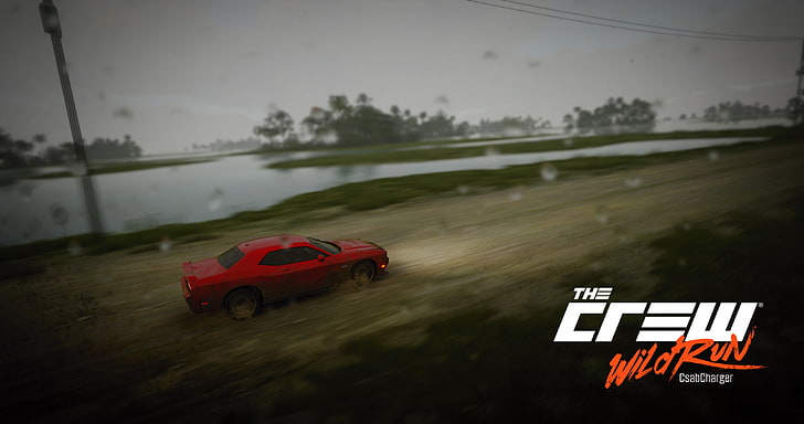 The Crew Wild Run, Dodge Challenger, race cars, transportation, HD wallpaper