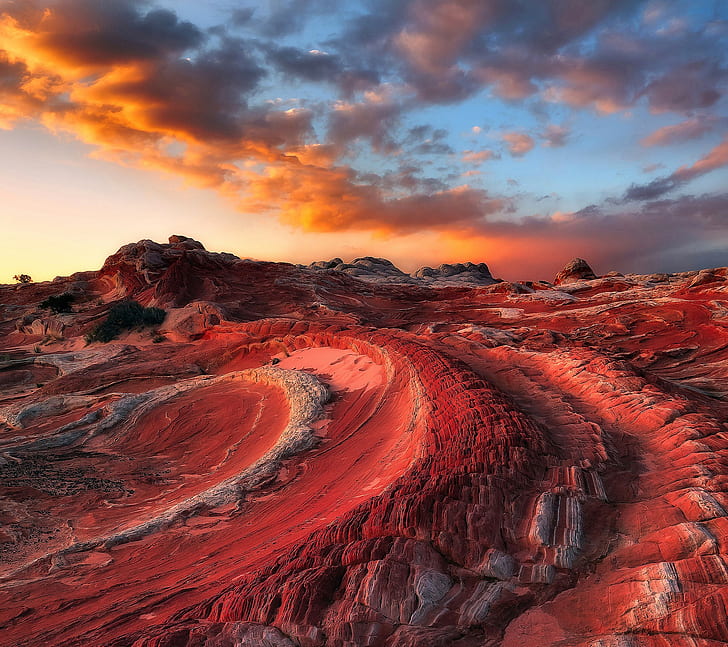 nature, landscape, rock, desert, Arizona, HD wallpaper