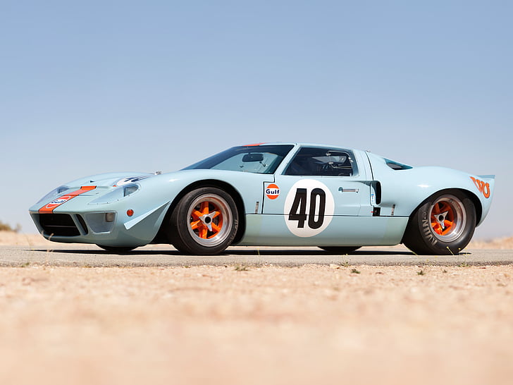 Hd Wallpaper 1968 Classic Ford Gt40 Gulf Oil Le Mans Race Racing Wallpaper Flare