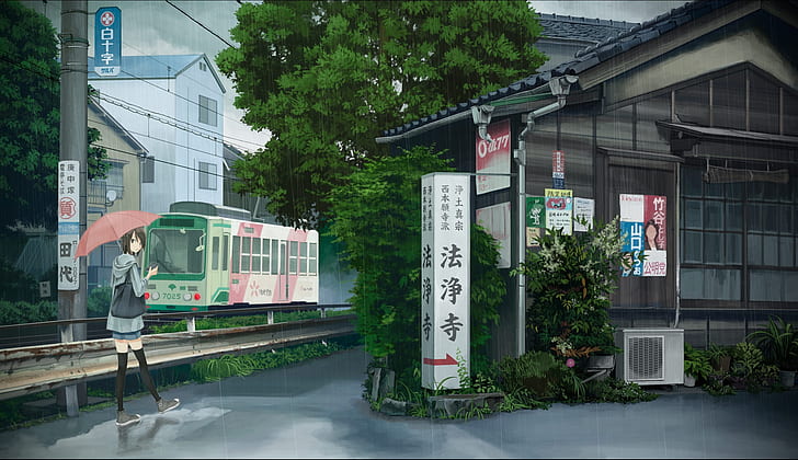 HD wallpaper: anime girls, city, street | Wallpaper Flare