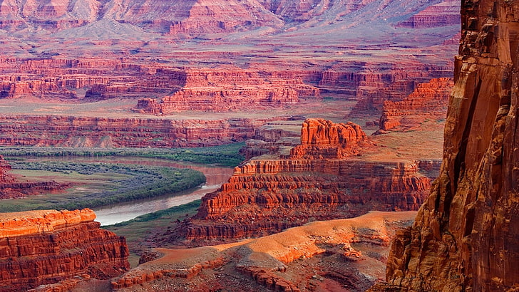 nature wallpaper, canyons, layers, stones, river, uSA, grand Canyon National Park, HD wallpaper