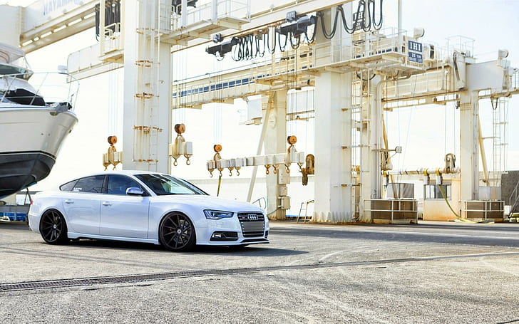 Audi S5 Car Wheels Tuning Parking, HD wallpaper