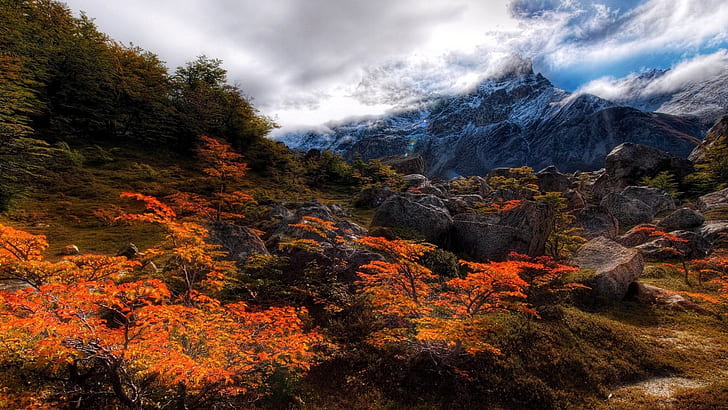 nature, mountains, outdoors, landscape, HDR