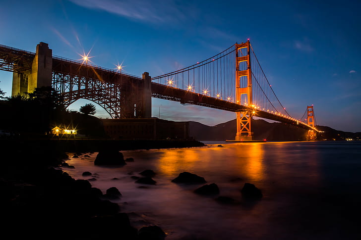 Golden Gate Bridge, California, I Go, San Francisco, USA, United States of America, HD wallpaper