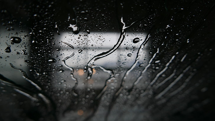 water dew, water drops, windshields, car washes, water on glass, HD wallpaper