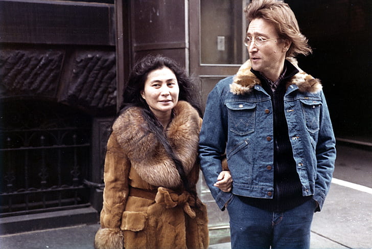 men, women, couple, musician, singer, John Lennon, Yoko Ono, HD wallpaper