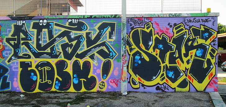 art, color, graffiti, paint, peinture, psychedelic, rue, tag, HD wallpaper