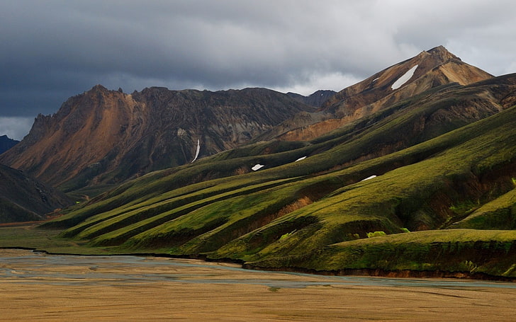 landscape, nature, Iceland, Landmannalaugar, cloud - sky, mountain, HD wallpaper