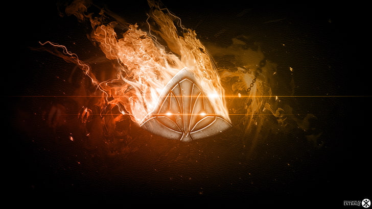 Riot Games, League of Legends, Xerath, burning, fire - natural phenomenon, HD wallpaper