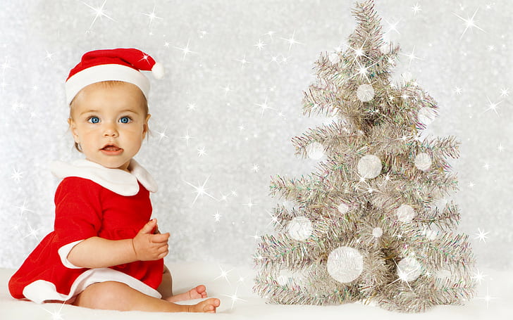 HD wallpaper: Santa little girl, christmas, New Year, santa hat, custom,  beautiful baby | Wallpaper Flare