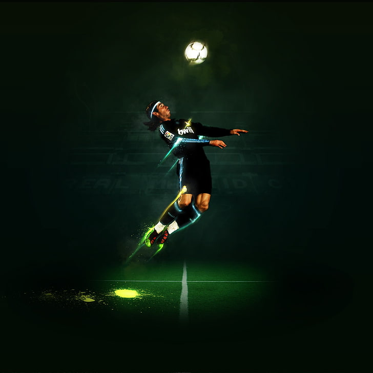 Sergio Ramos, soccer, Real Madrid, stadium, soccer pitches, HD wallpaper
