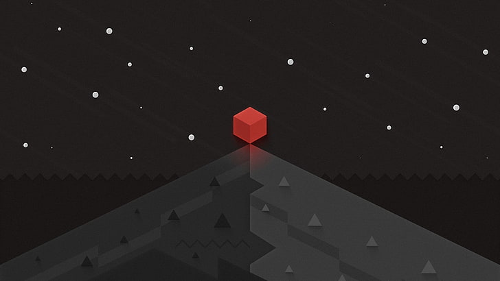 material design, hex, dark, no people, red, architecture, sky, HD wallpaper