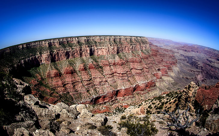 Grand Canyon HDR HD Wallpaper, brown mountain, United States