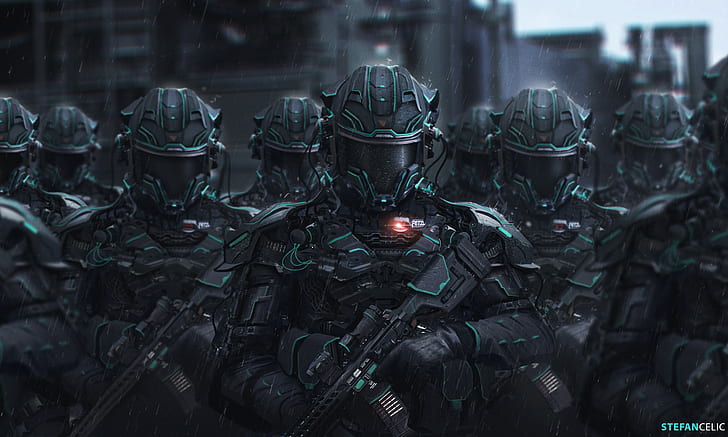 armor, army gear, war, helmet, science fiction