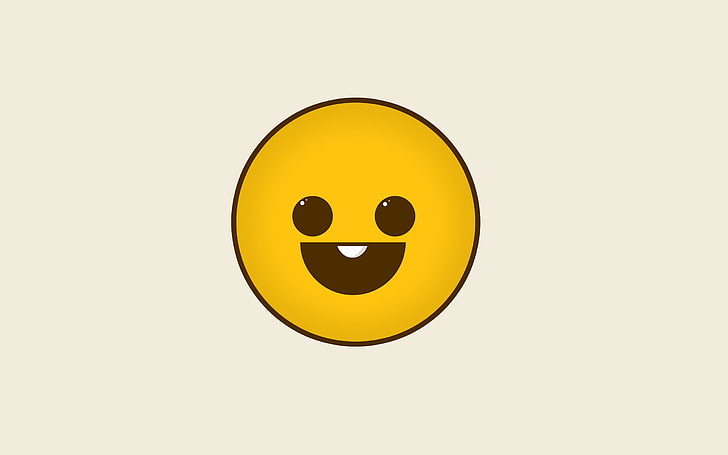 HD wallpaper: yellow and black emoji illustration, smile, drawing, emotion  | Wallpaper Flare