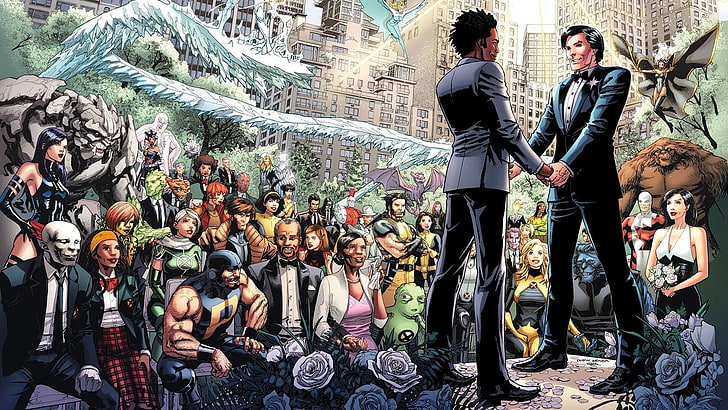 X-Men, astonishing x-Men, Anole (Marvel Comics), Beast (Marvel Comics), HD wallpaper