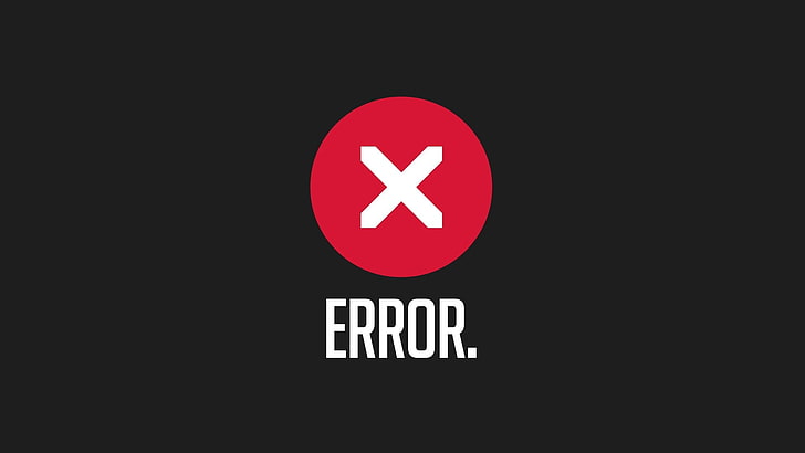 X Error. logo, errors, minimalism, typography, red, gray, gray background, HD wallpaper