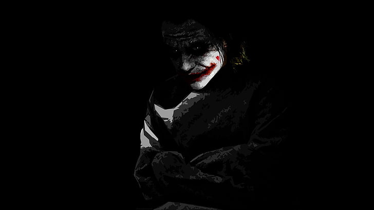 Joker portrait, The Dark Knight, movies, MessenjahMatt, studio shot, HD wallpaper