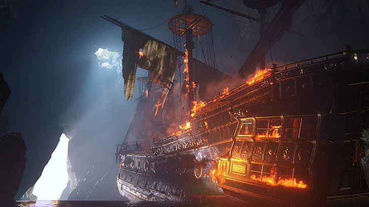 Uncharted 4 ship wallpaper, Uncharted 4: A Thief's End, PlayStation 4