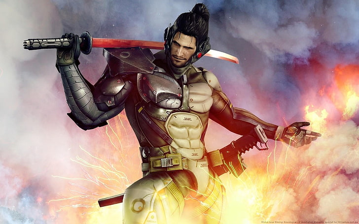 swordsman illustration, Metal Gear Rising: Revengeance, Jetstream Sam, HD wallpaper