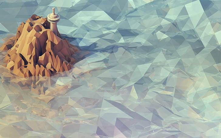 Abstract Mountain Polygon Art HD, digital/artwork, HD wallpaper