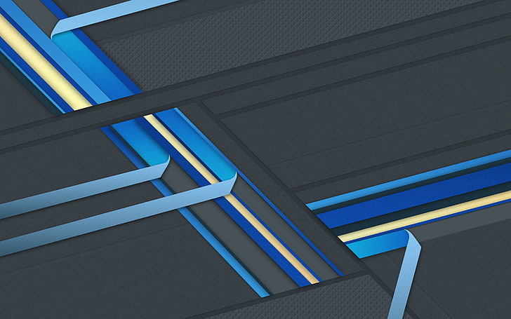 Blue Lines Abstract Material Design, HD wallpaper