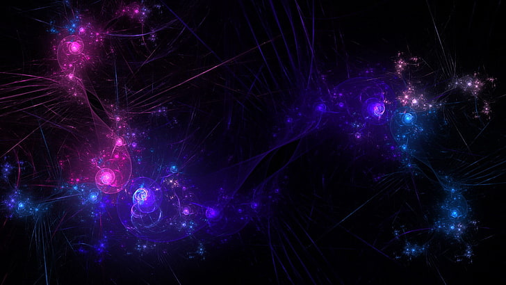 purple and blue galaxy, abstract, simple background, digital art, HD wallpaper