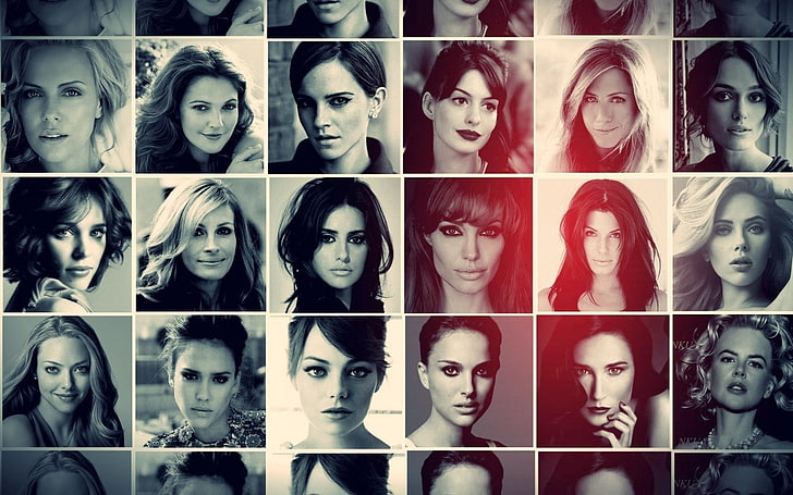 celebrity, collage, women, actress, human representation, multiple image, HD wallpaper