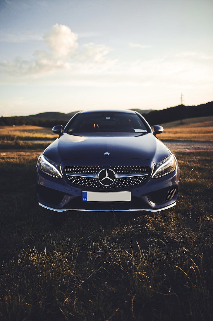 blue Mercedes-Benz car, mercedes-benz cls-class, luxury, motor vehicle