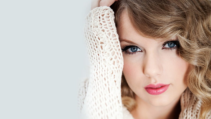 women's brown hair, Taylor Swift, celebrity, blonde, blue eyes