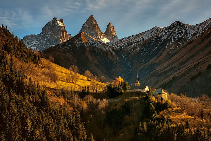 snowy mountain, landscape, nature, mountains, Alps, scenics - nature, HD wallpaper