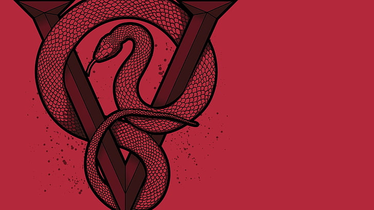 red snake illustration, Bullet for my valentine, BFMV, Metalcore