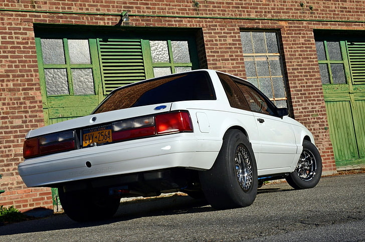 Hd Wallpaper 1990 Body Coupe Drag Ford Fox Mustang Stock Street Wallpaper Flare