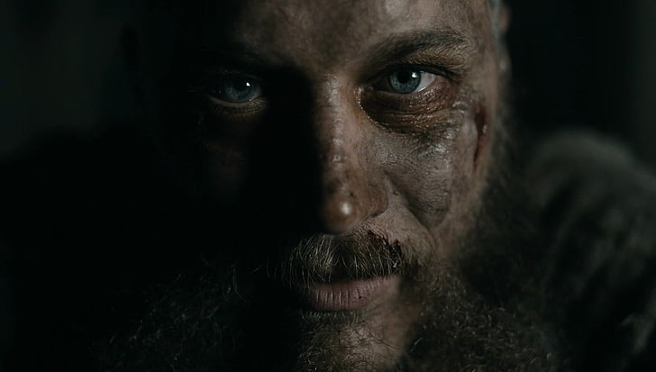 Vikings, Ragnar Lodbrok, Travis Fimmel, adult, close-up, portrait, HD wallpaper