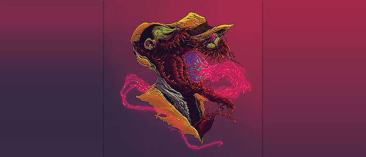 multicolored abstract illustration, Brock Hofer, gore, Carnage