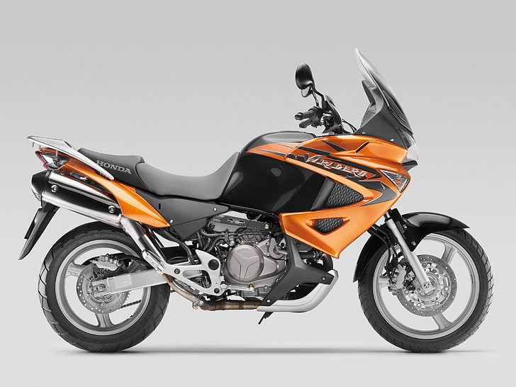 Honda Varadero, orange and black Honda adventure bike, Motorcycles