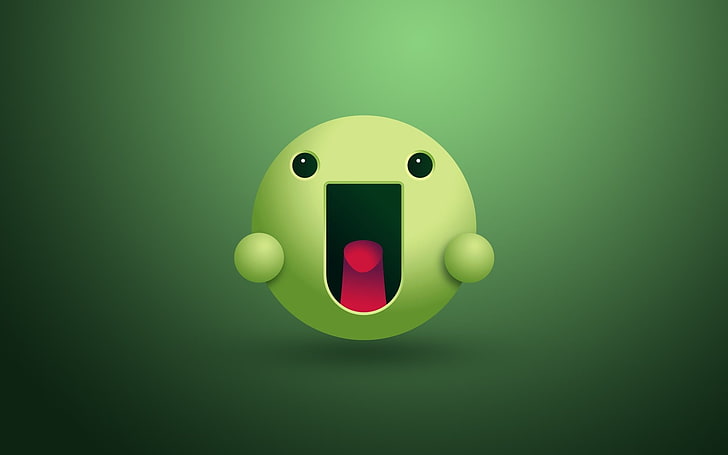 HD wallpaper: green emoji wallpaper, language, eyes, mouth, hands, Smile,  shouts | Wallpaper Flare
