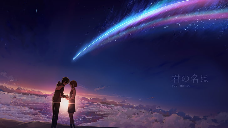 HD wallpaper: Your Name cover, male and female anime characters  illustration | Wallpaper Flare