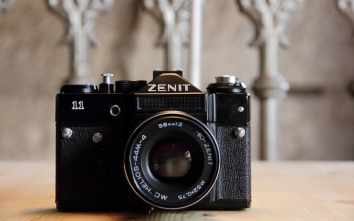 black Zenit 11 camera, lens, camera - Photographic Equipment